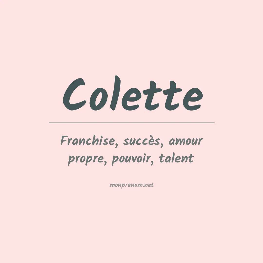 Prénom Colette