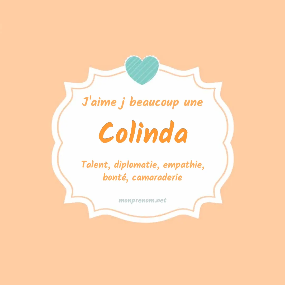 J'aime beaucoup Colinda