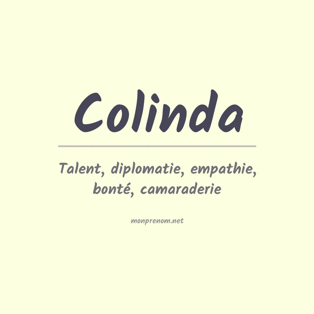Signification du prénom Colinda