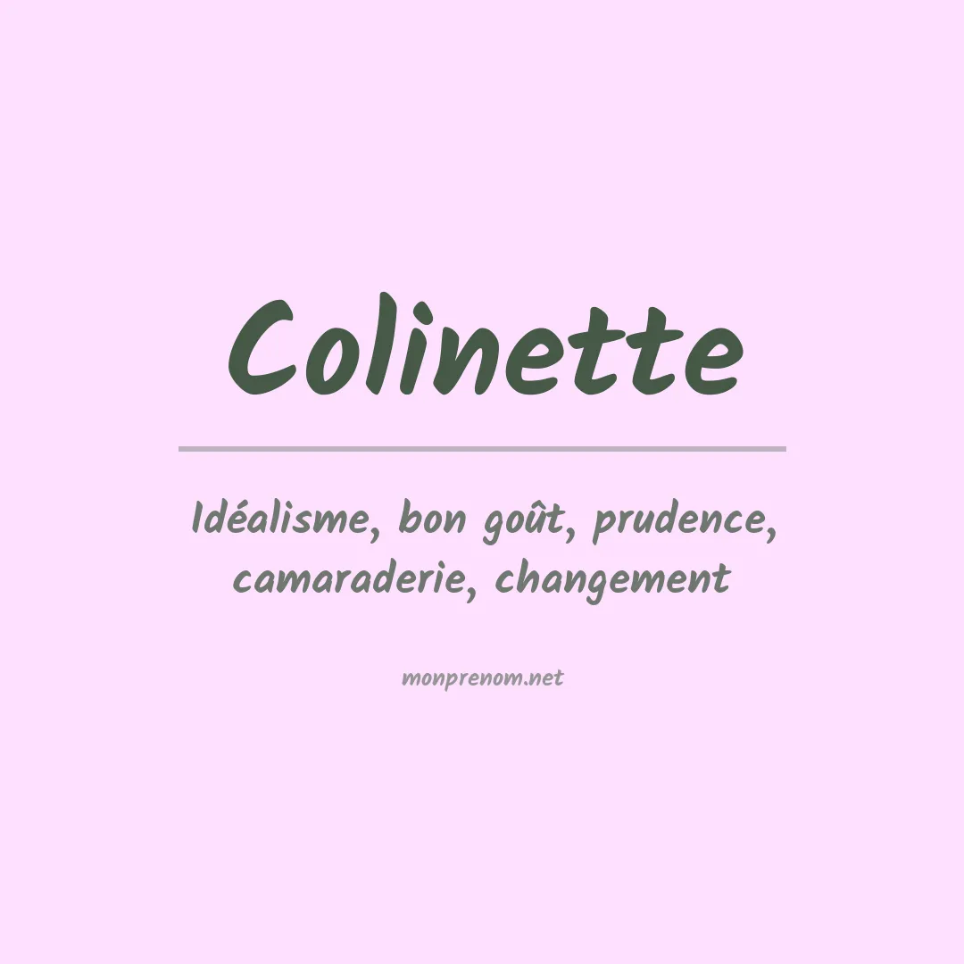 Signification du prénom Colinette