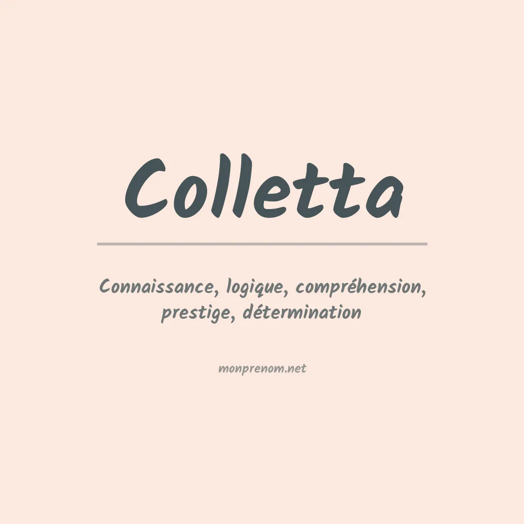 Prénom Colletta
