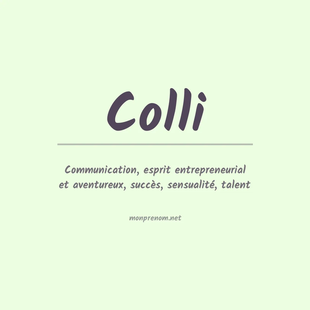 Prénom Colli
