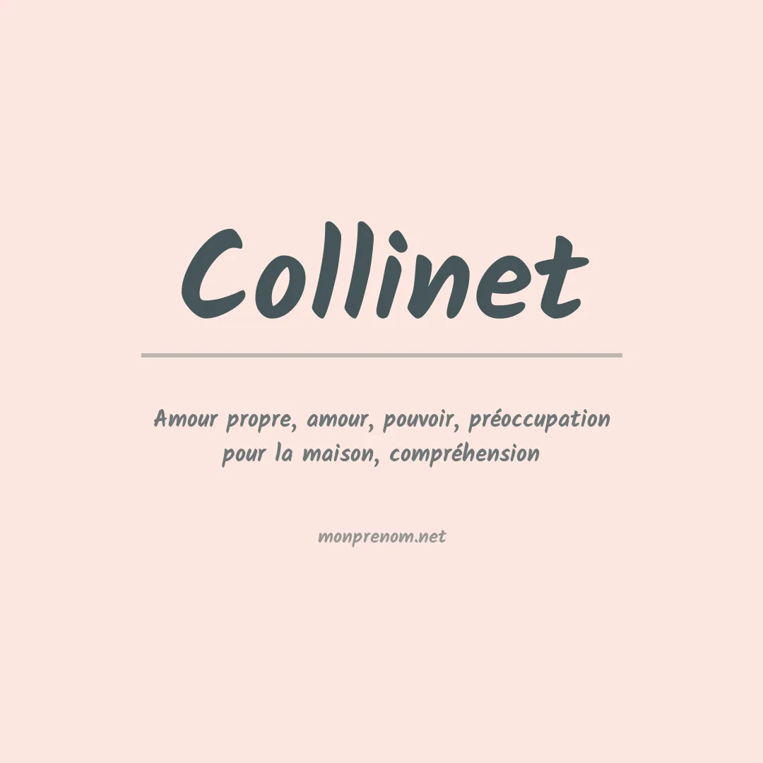 Signification du prénom Collinet