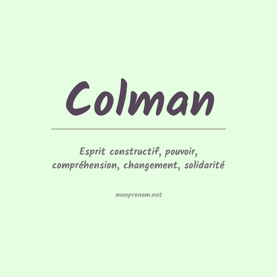 Prénom Colman