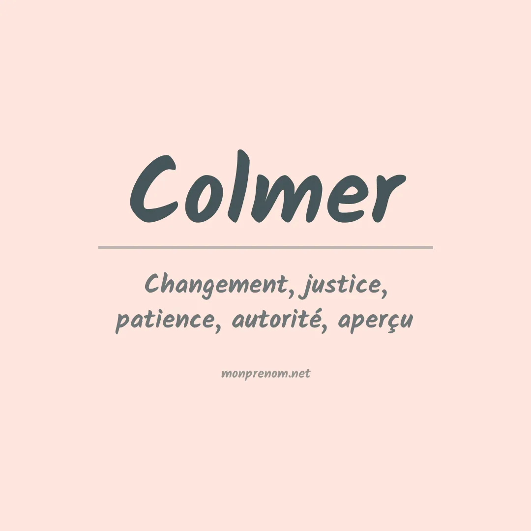 Prénom Colmer