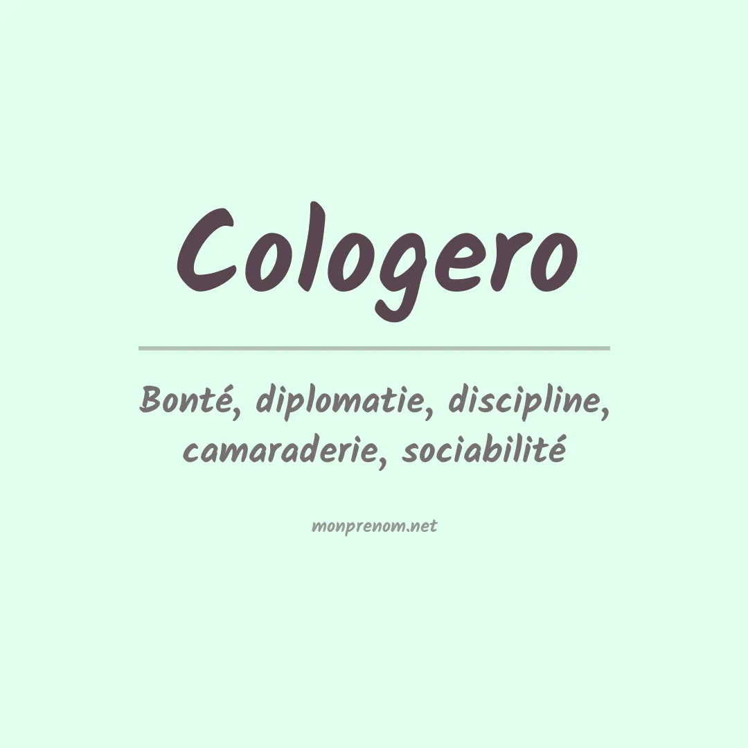 Signification du prénom Cologero