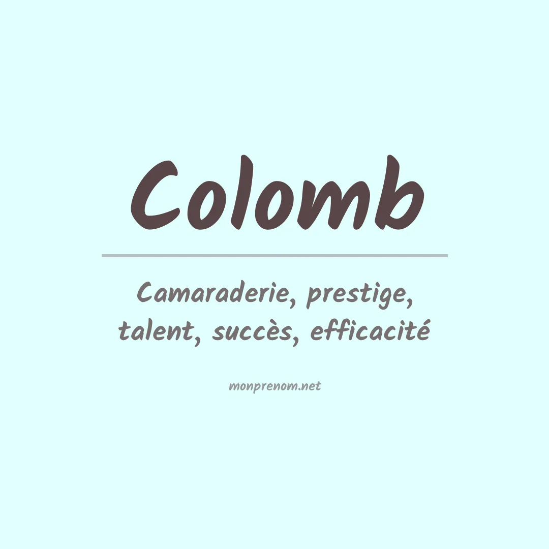 Prénom Colomb