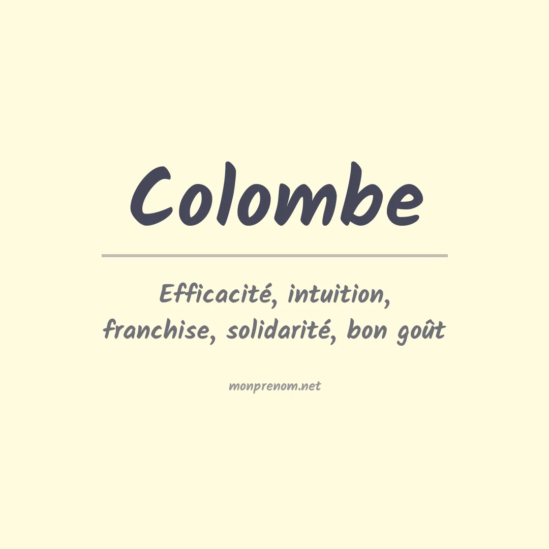 Prénom Colombe