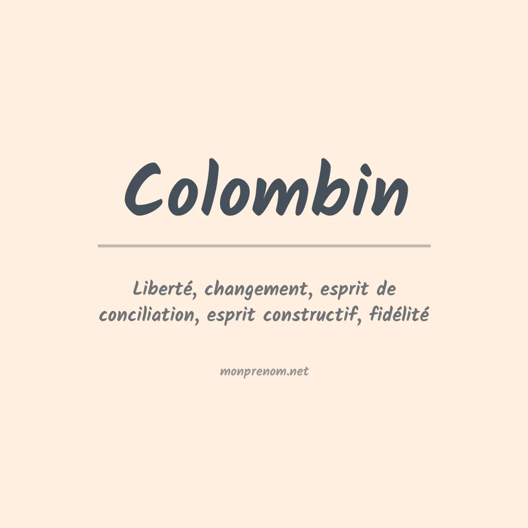 Signification du prénom Colombin