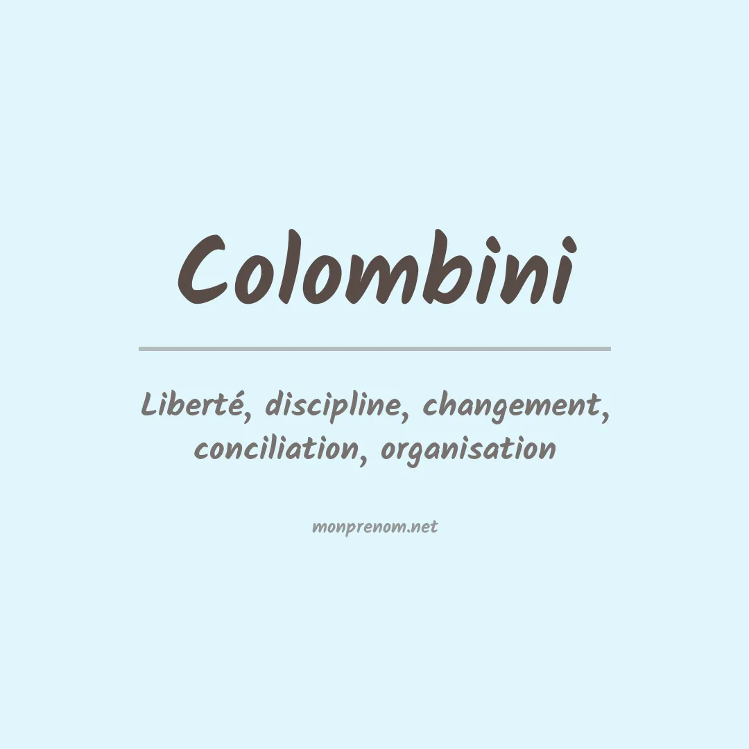 Signification du prénom Colombini