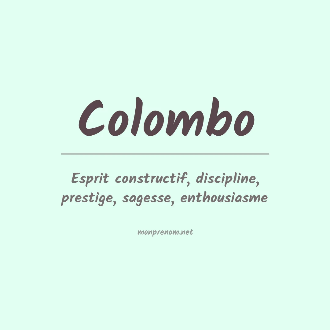 Prénom Colombo