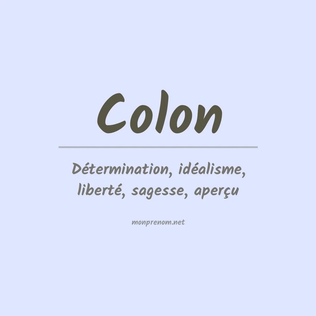 Prénom Colon