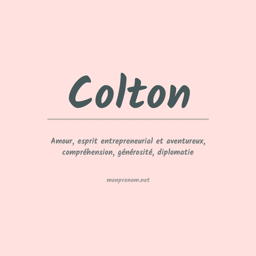 Prénom Colton