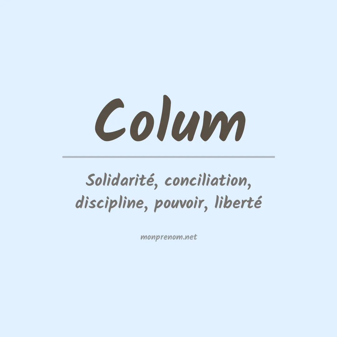 Signification du prénom Colum