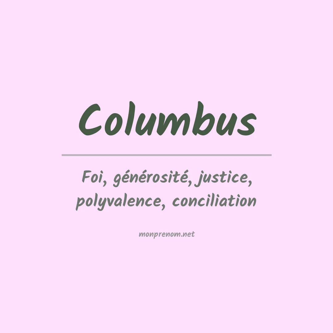 Prénom Columbus