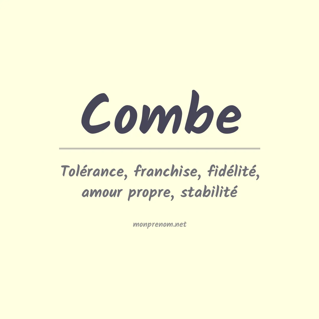 Prénom Combe