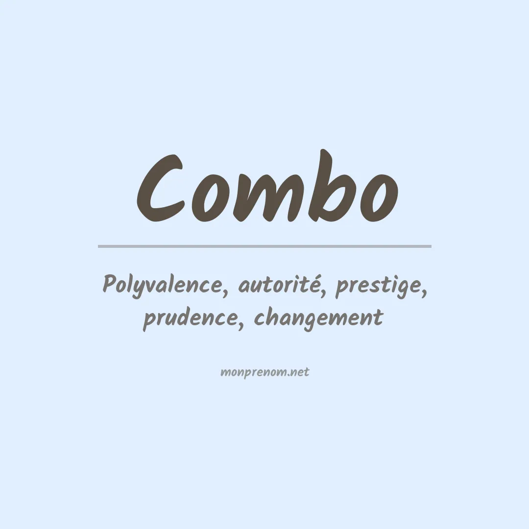 Signification du prénom Combo