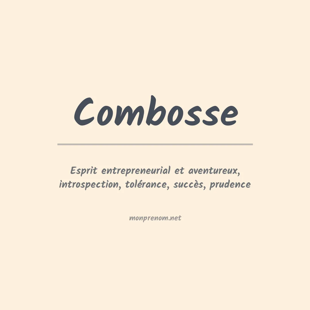 Signification du prénom Combosse