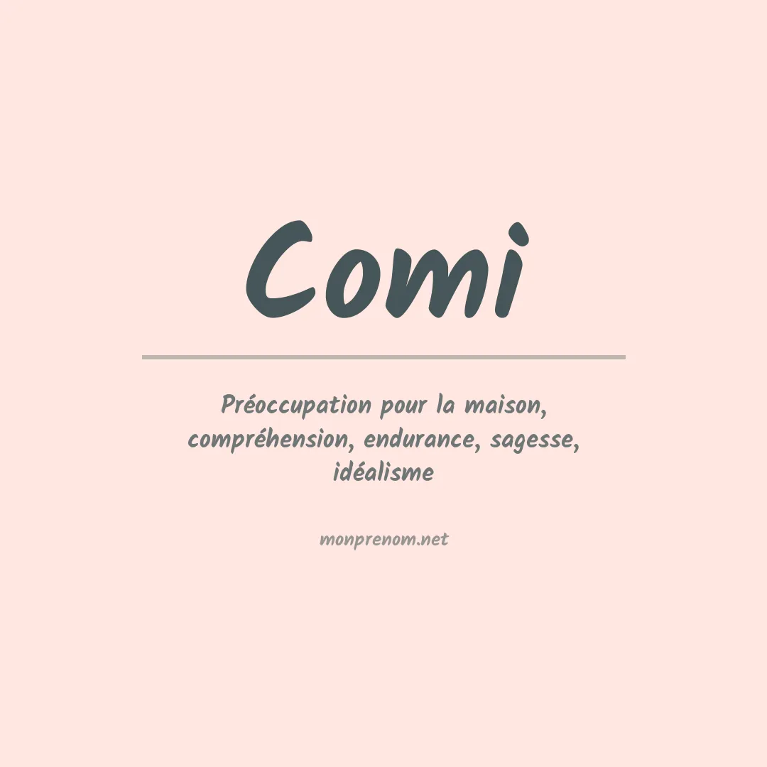 Prénom Comi