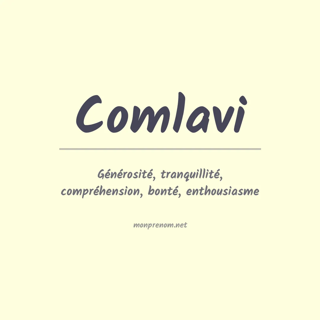 Signification du prénom Comlavi