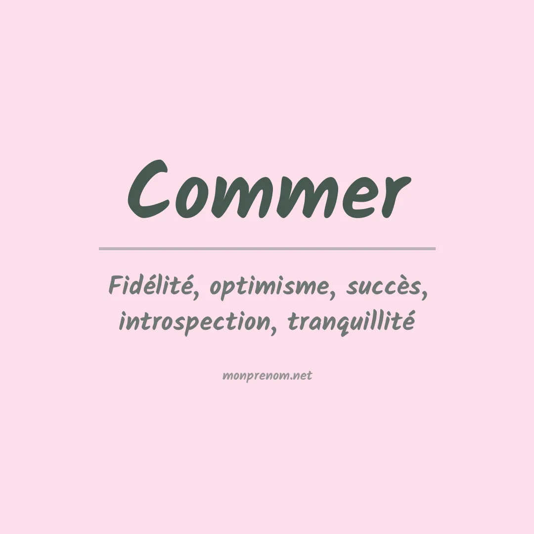 Prénom Commer
