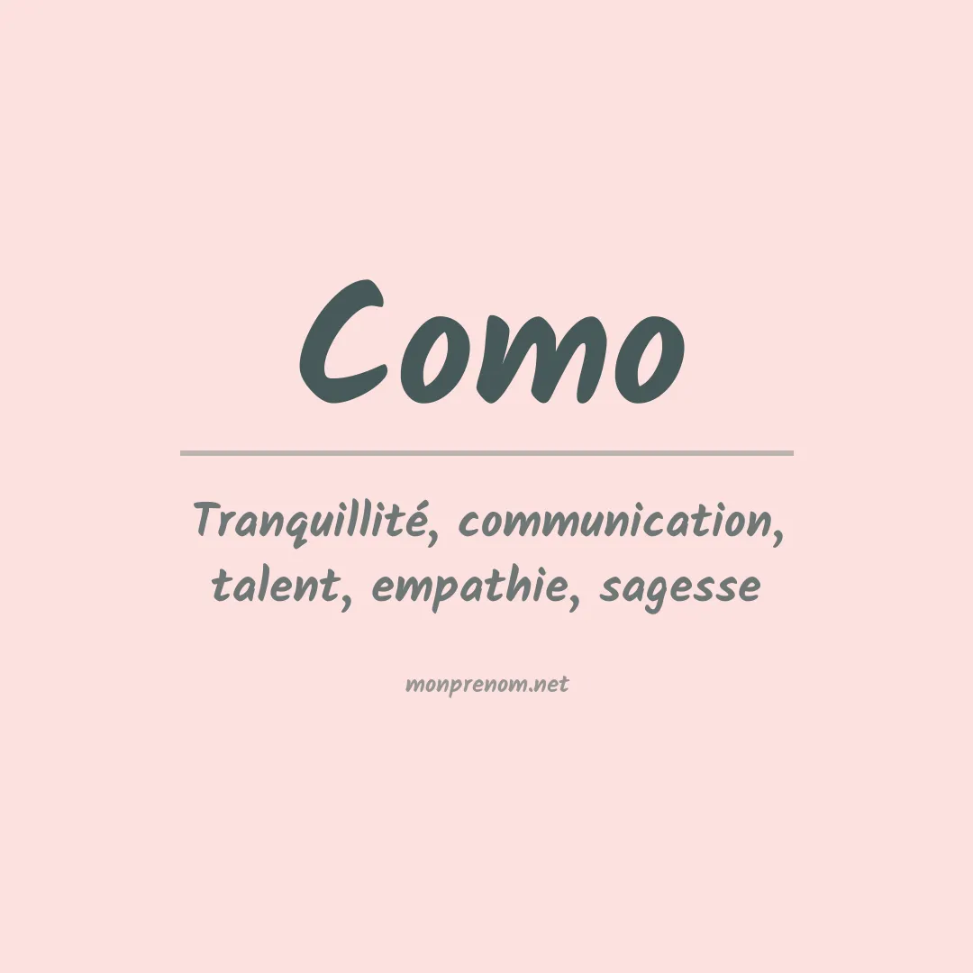 Prénom Como