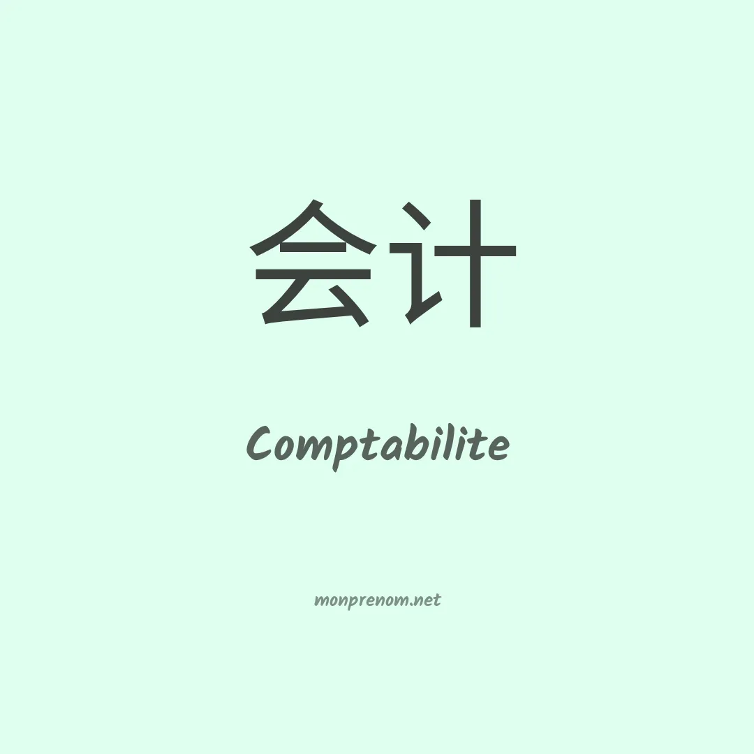 Comptabilite en chinois