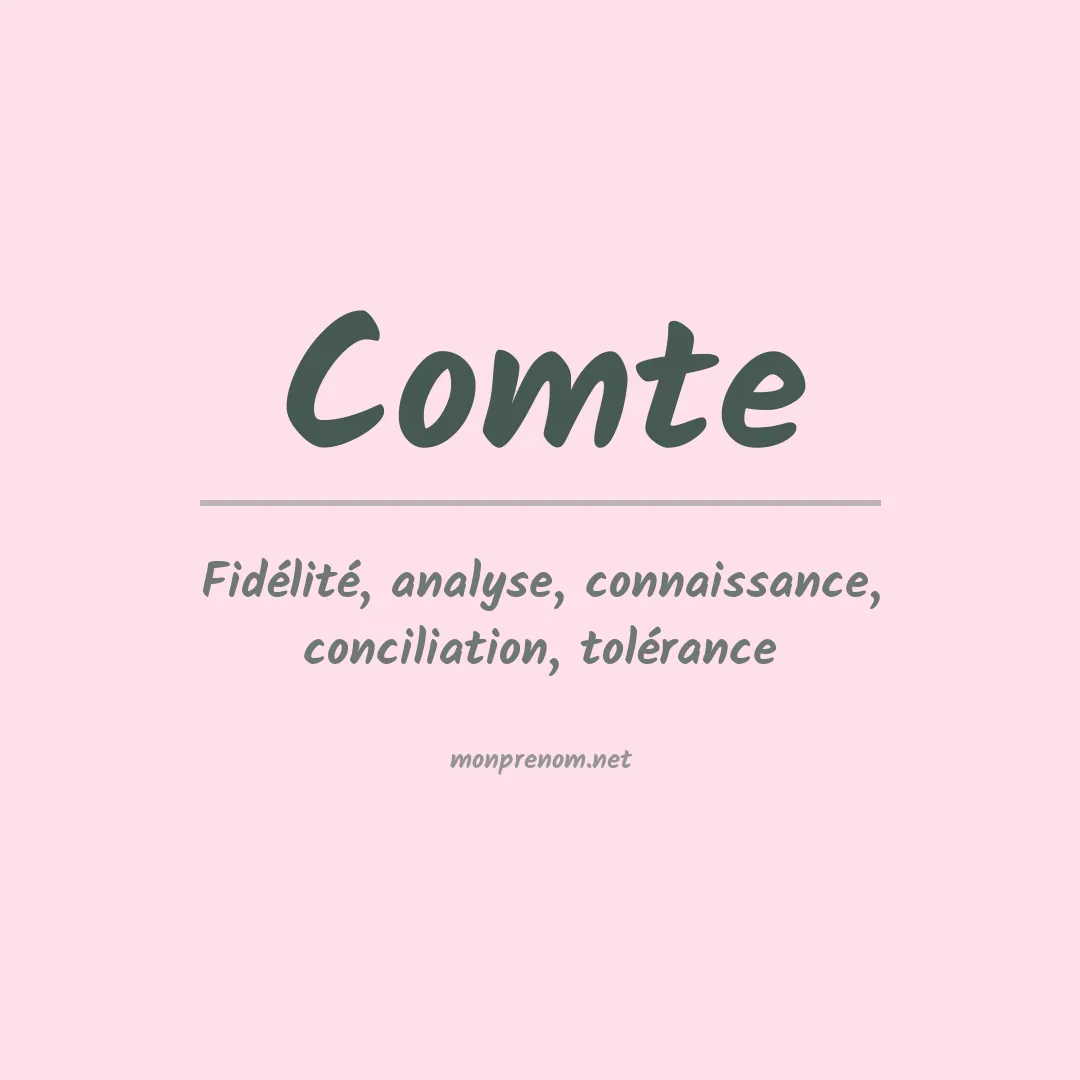 Prénom Comte