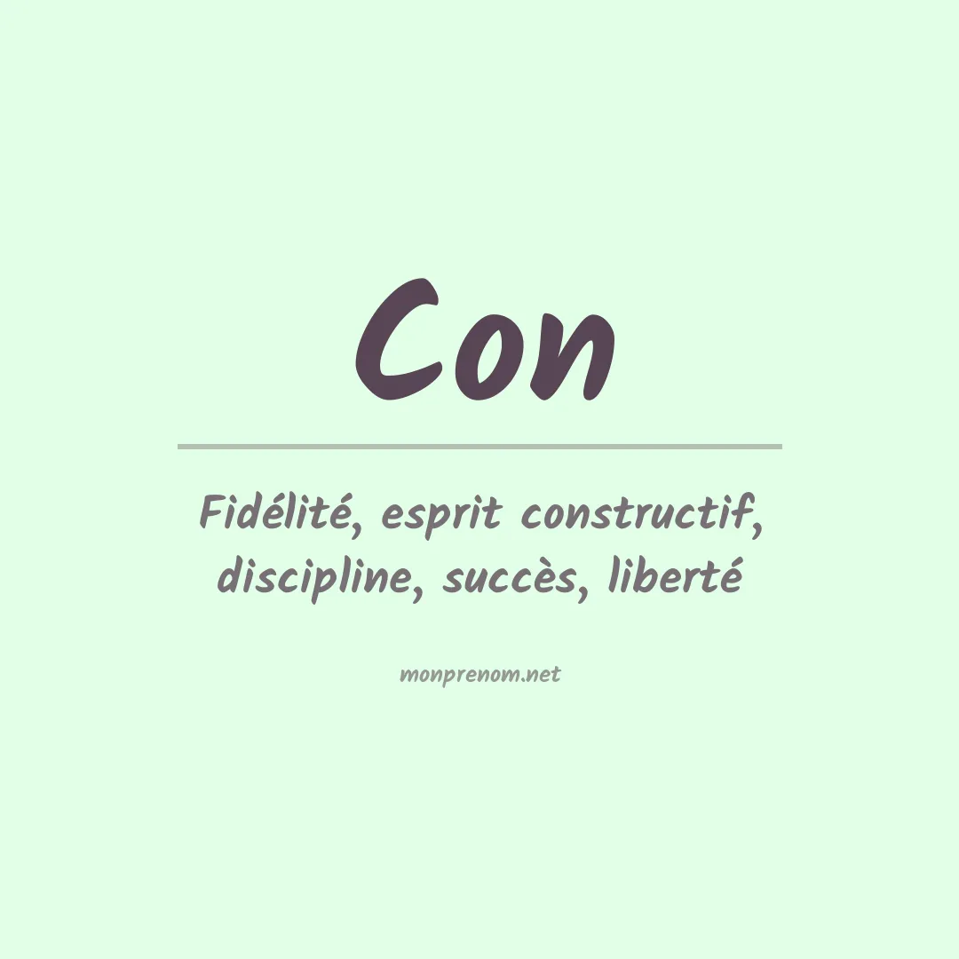 Prénom Con