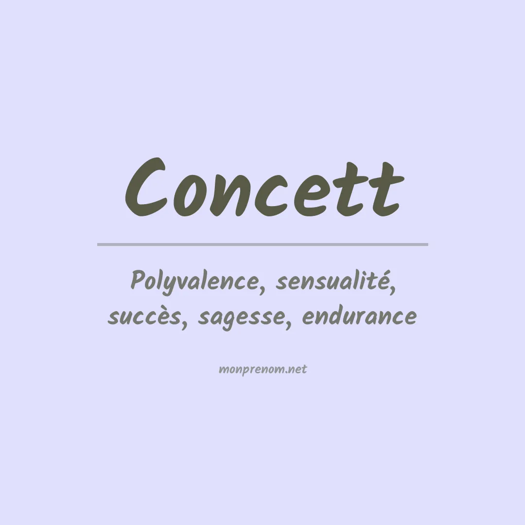 Signification du prénom Concett