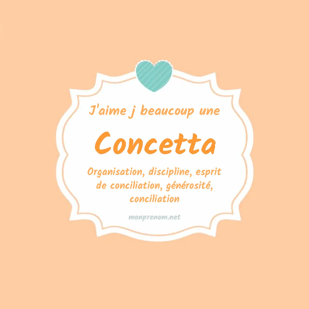 J'aime beaucoup Concetta
