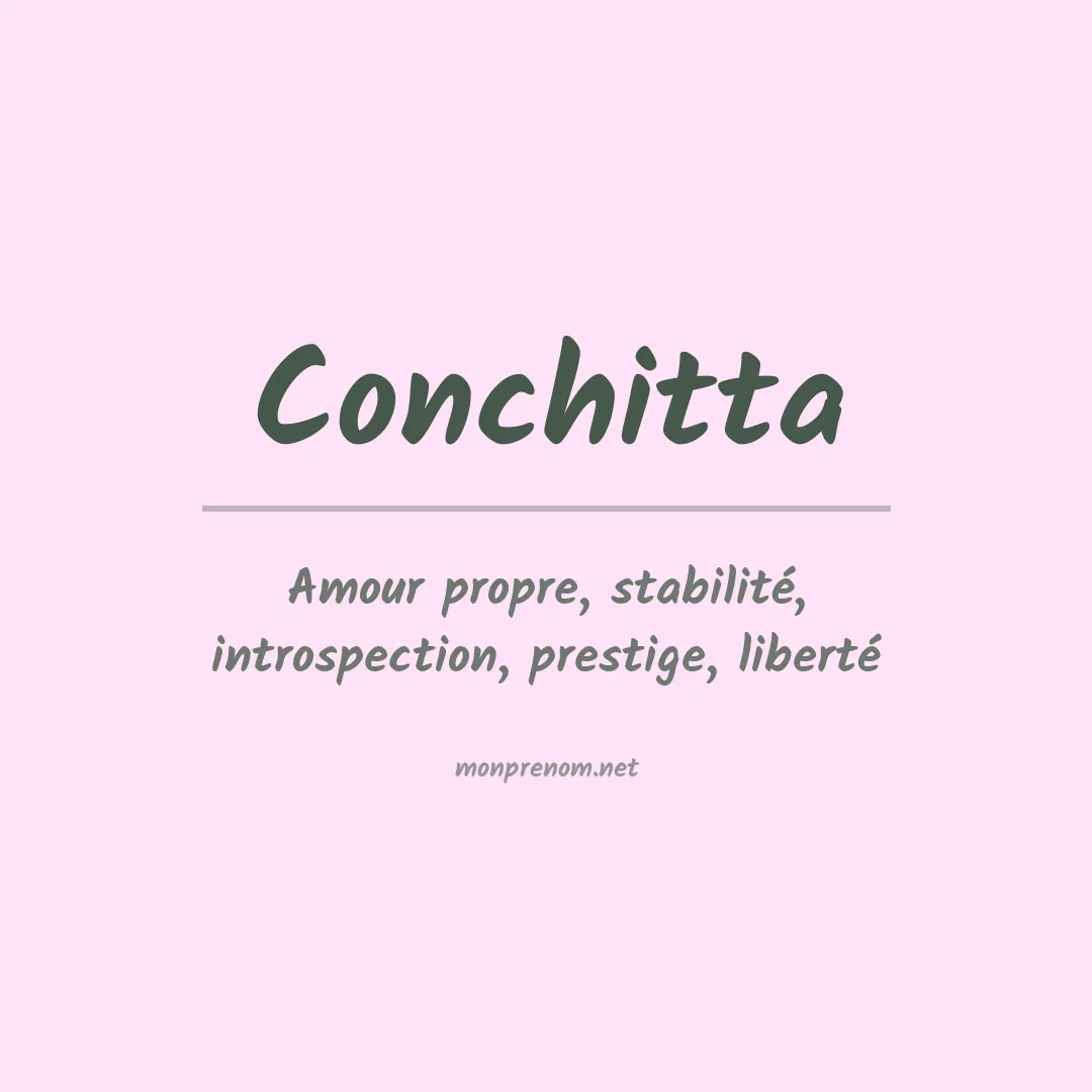 Signification du prénom Conchitta