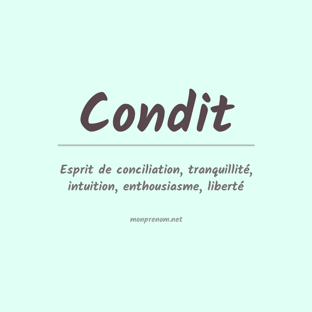 Prénom Condit