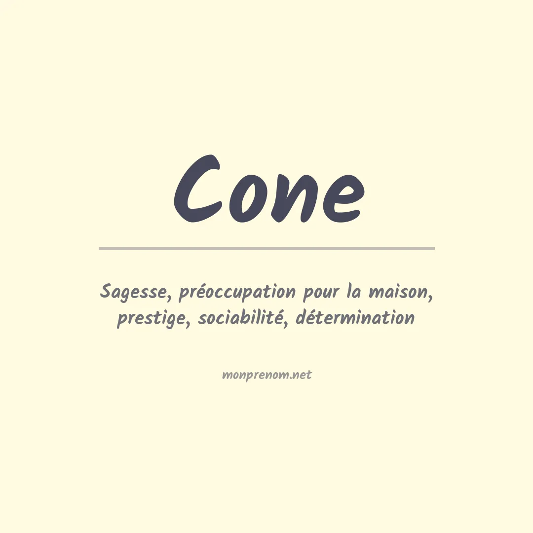 Prénom Cone