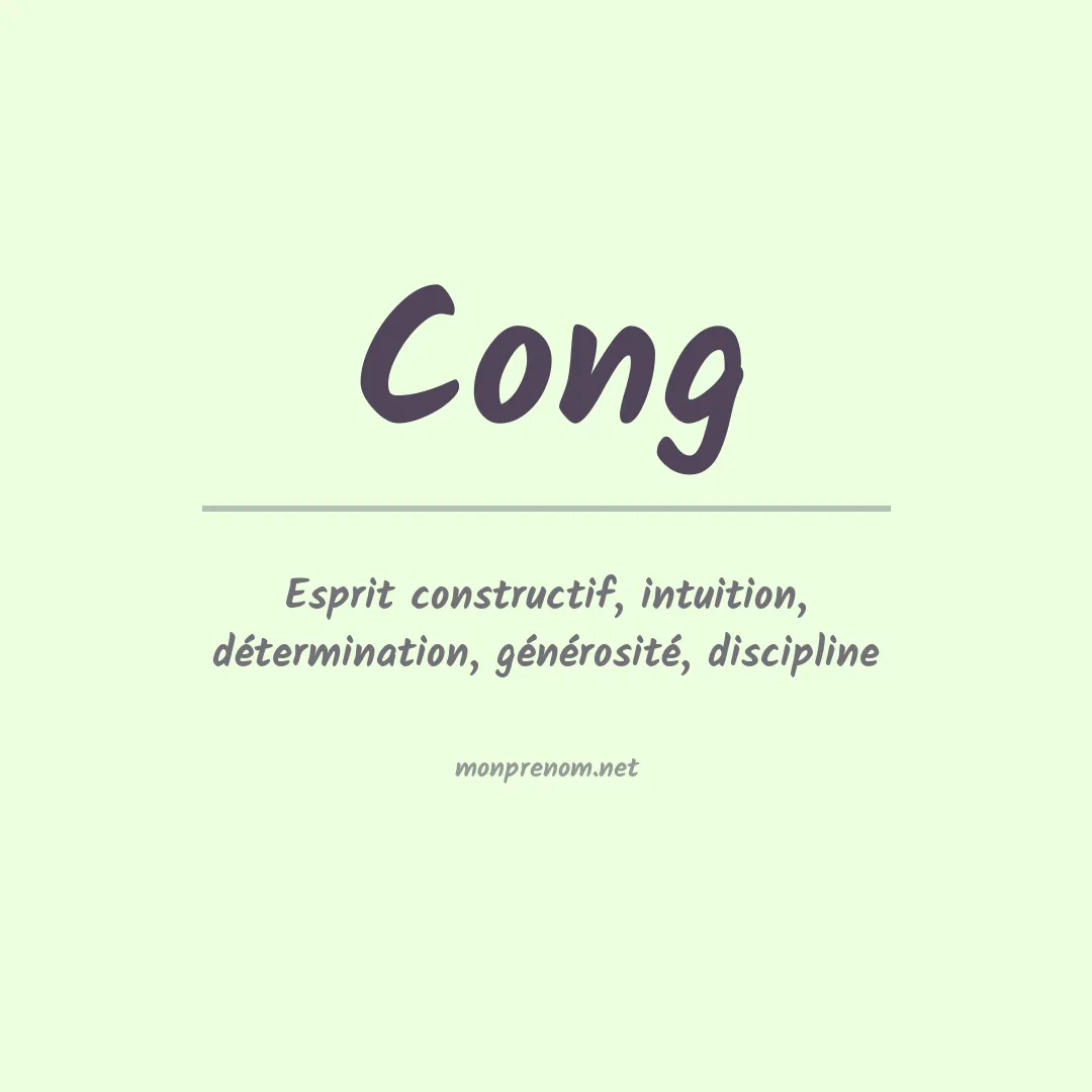 Prénom Cong