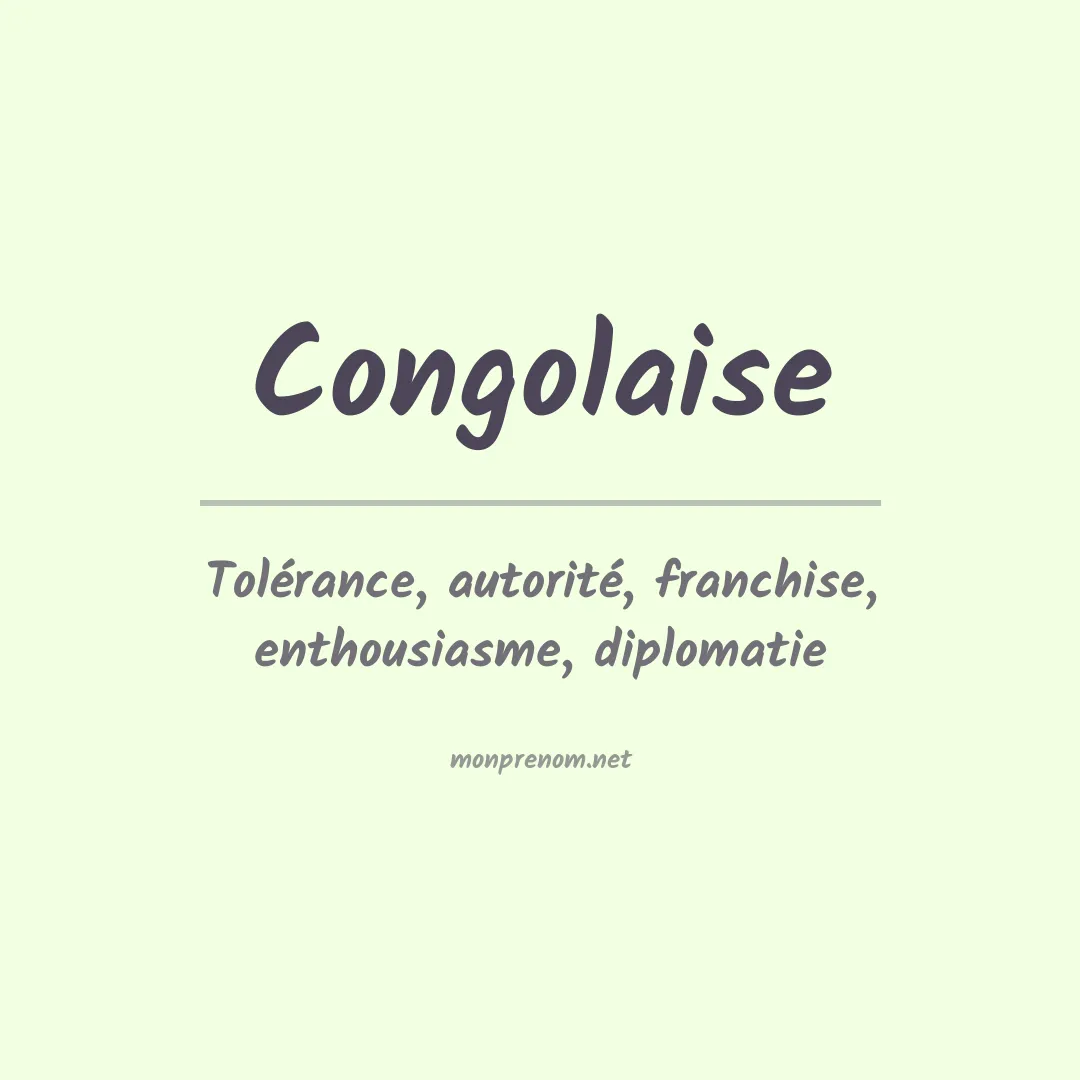 Signification du prénom Congolaise