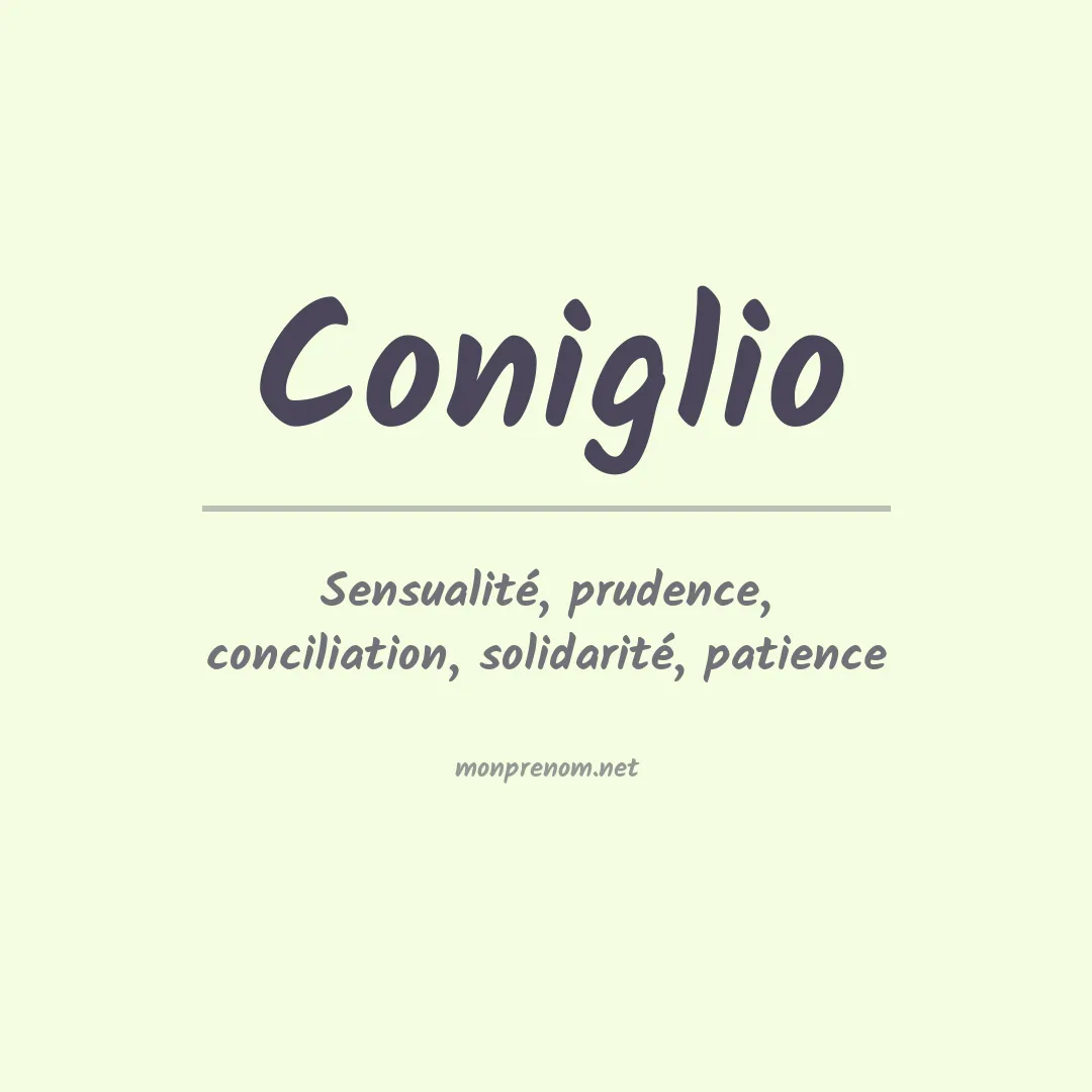 Prénom Coniglio