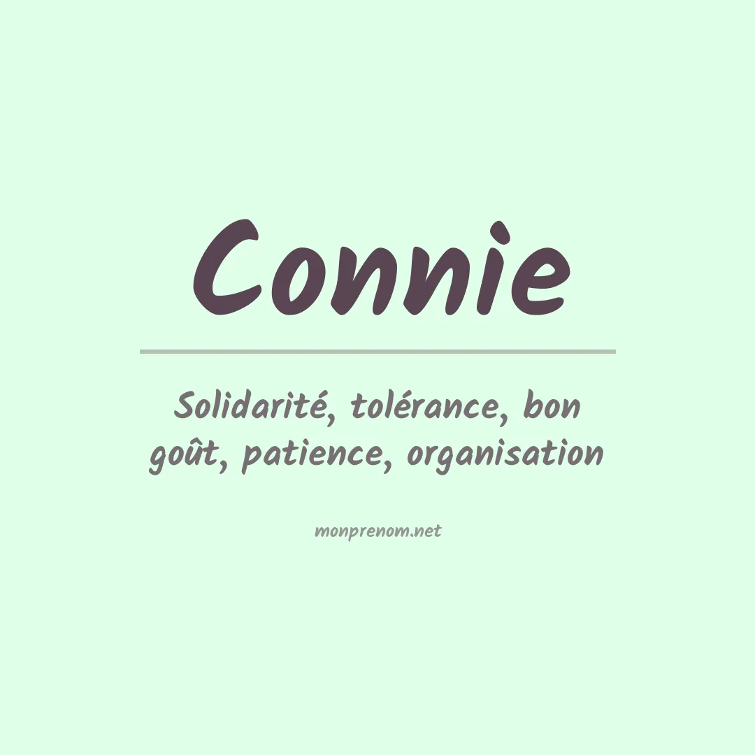 Signification du prénom Connie