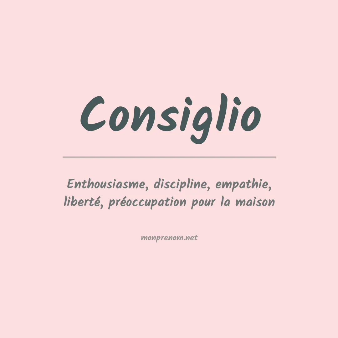 Prénom Consiglio