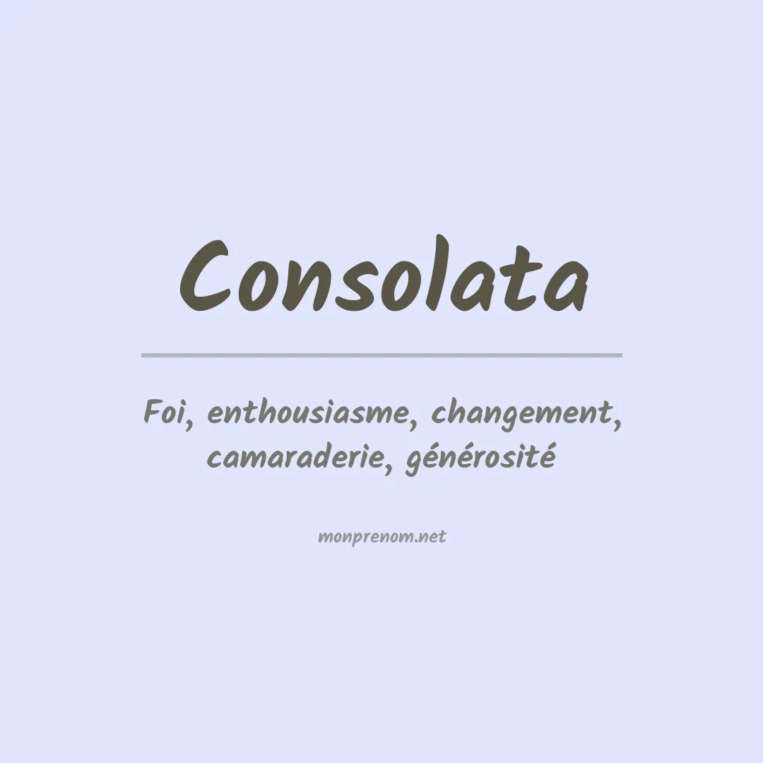 Signification du prénom Consolata