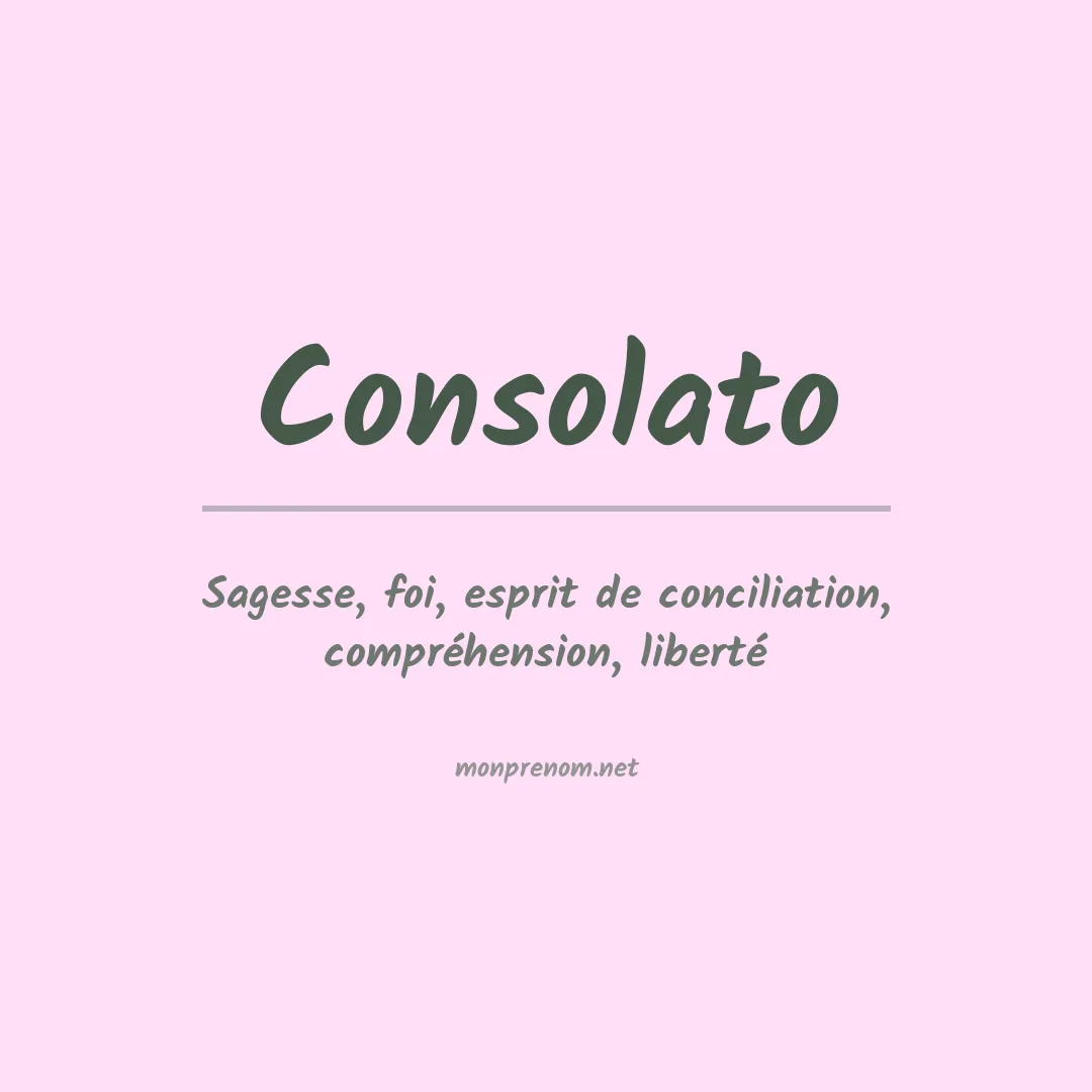 Prénom Consolato