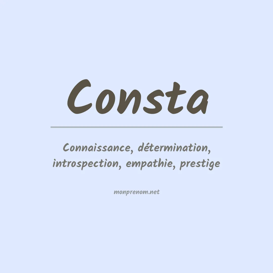 Signification du prénom Consta