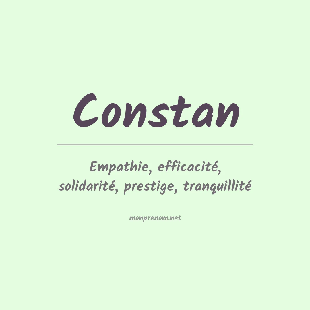 Signification du prénom Constan