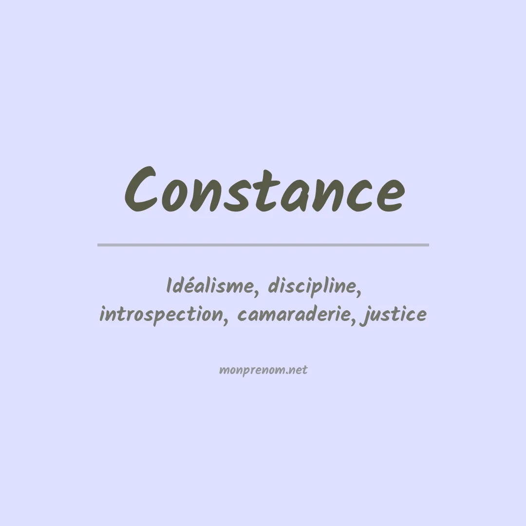 Prénom Constance