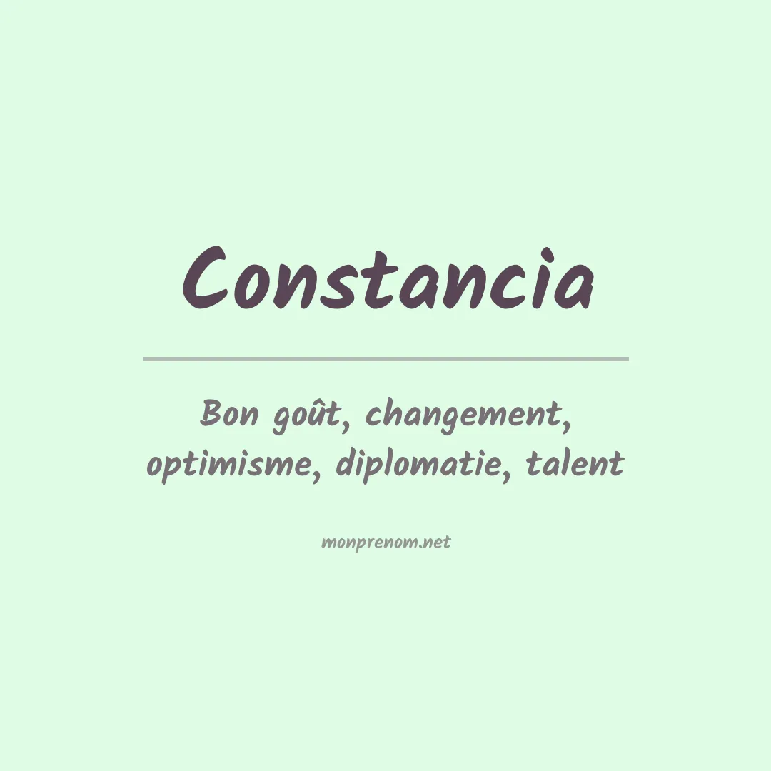 Prénom Constancia