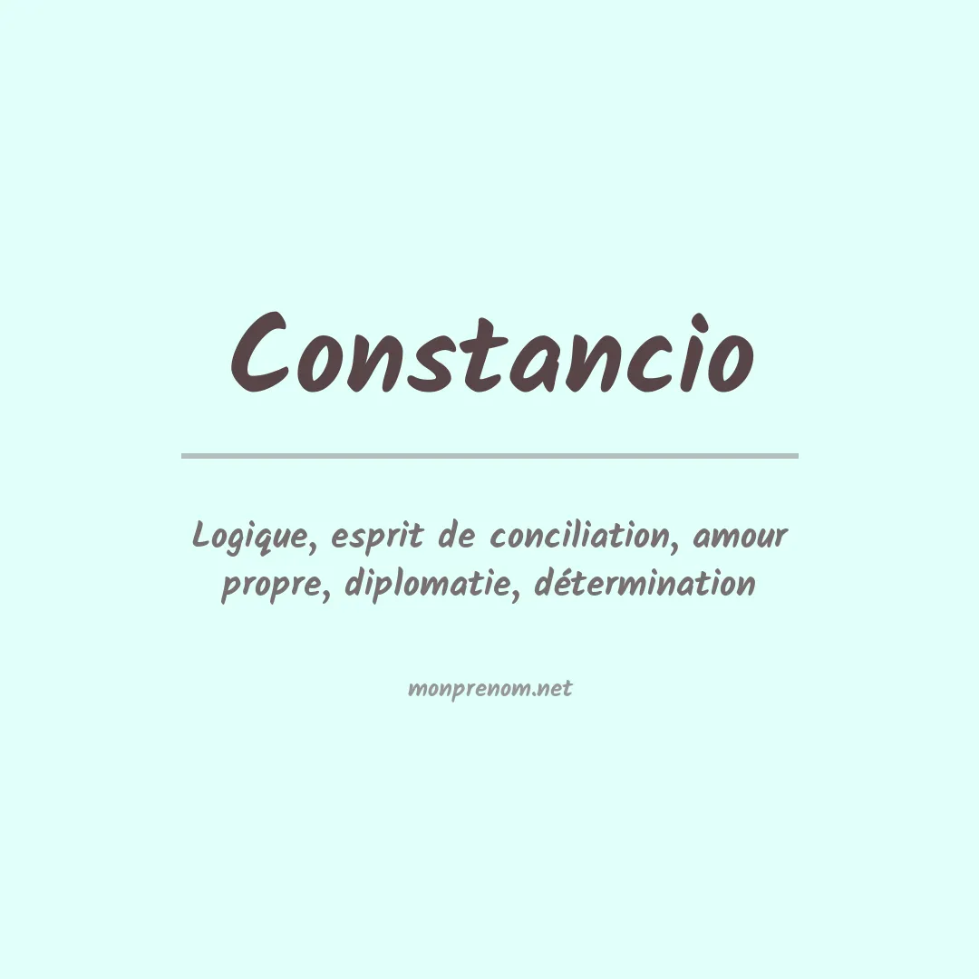 Prénom Constancio