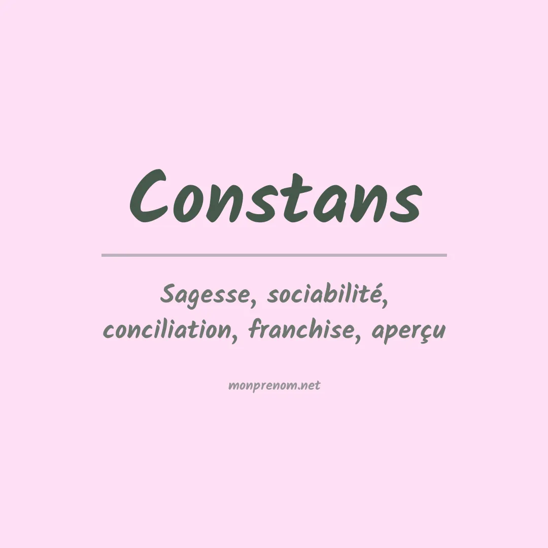 Signification du prénom Constans