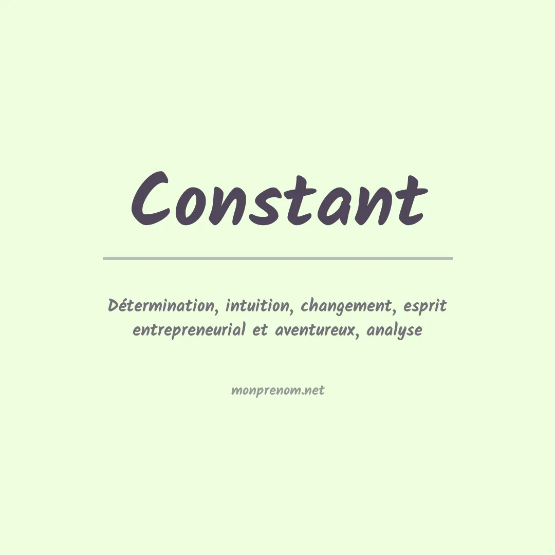 Prénom Constant