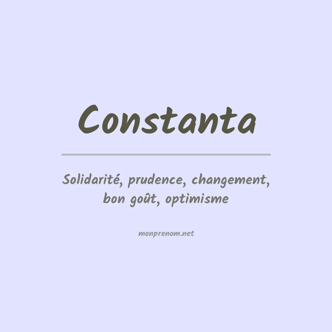 Signification du prénom Constanta