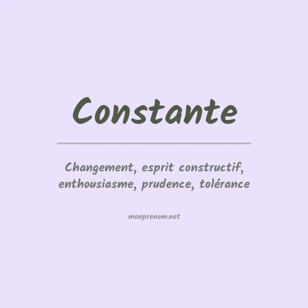 Prénom Constante